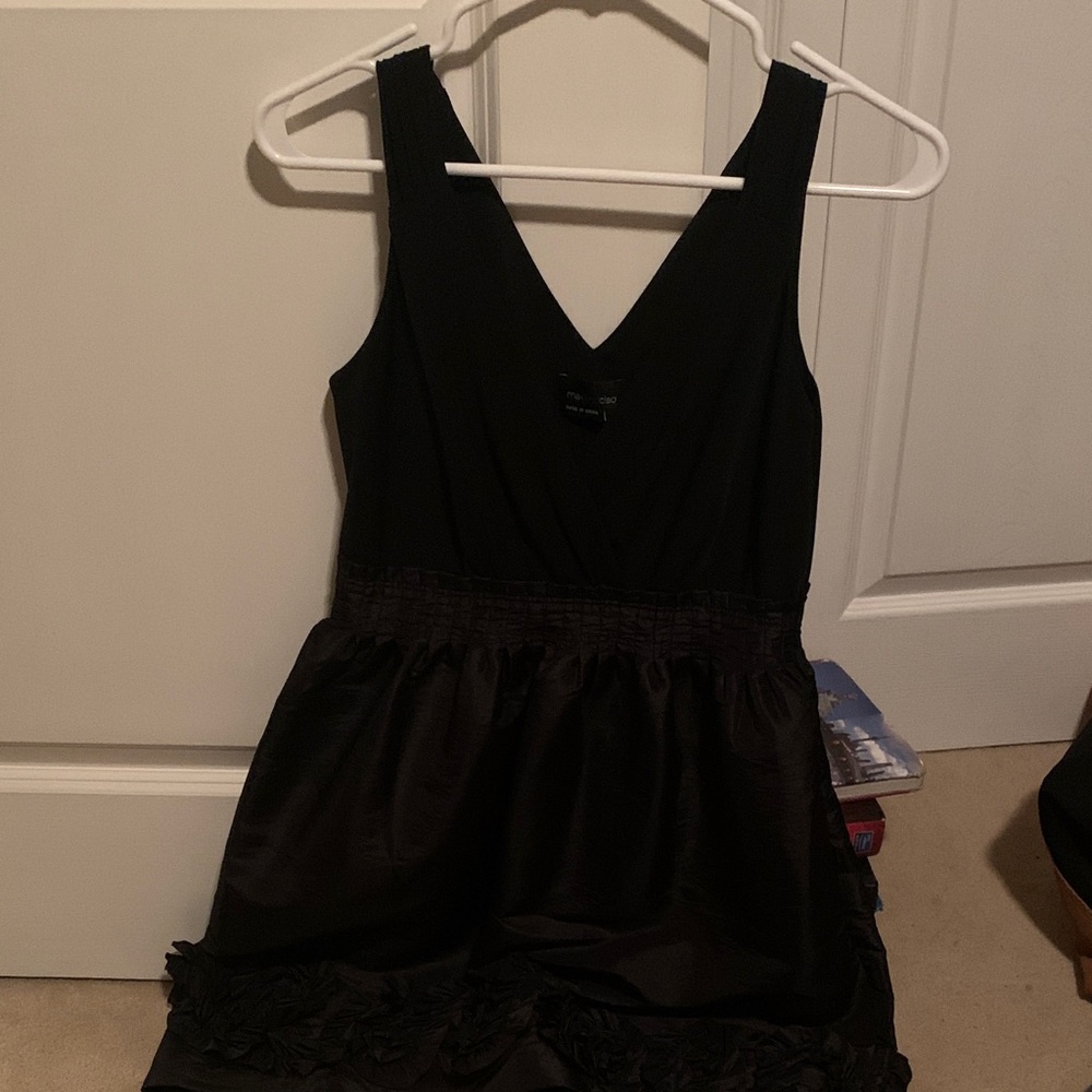 Max & Cleo Black Ruffled Hem Dress